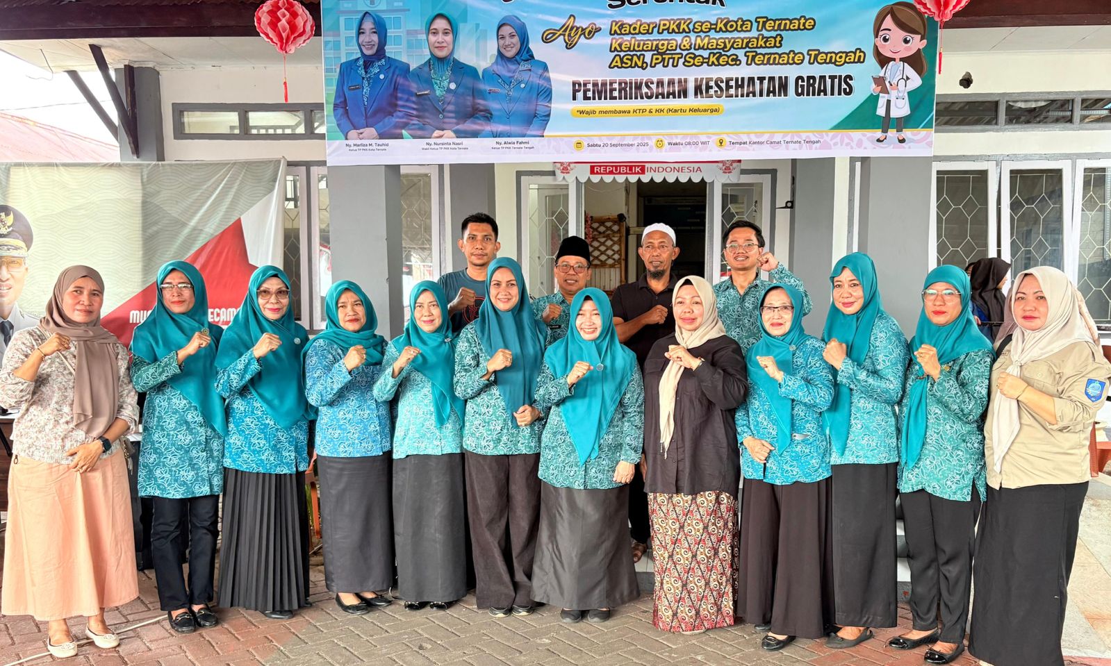 TP PKK Kota Ternate Gelar “Gebrak Gratis” Pemeriksaan Kesehatan Serentak di 8 Kecamatan
